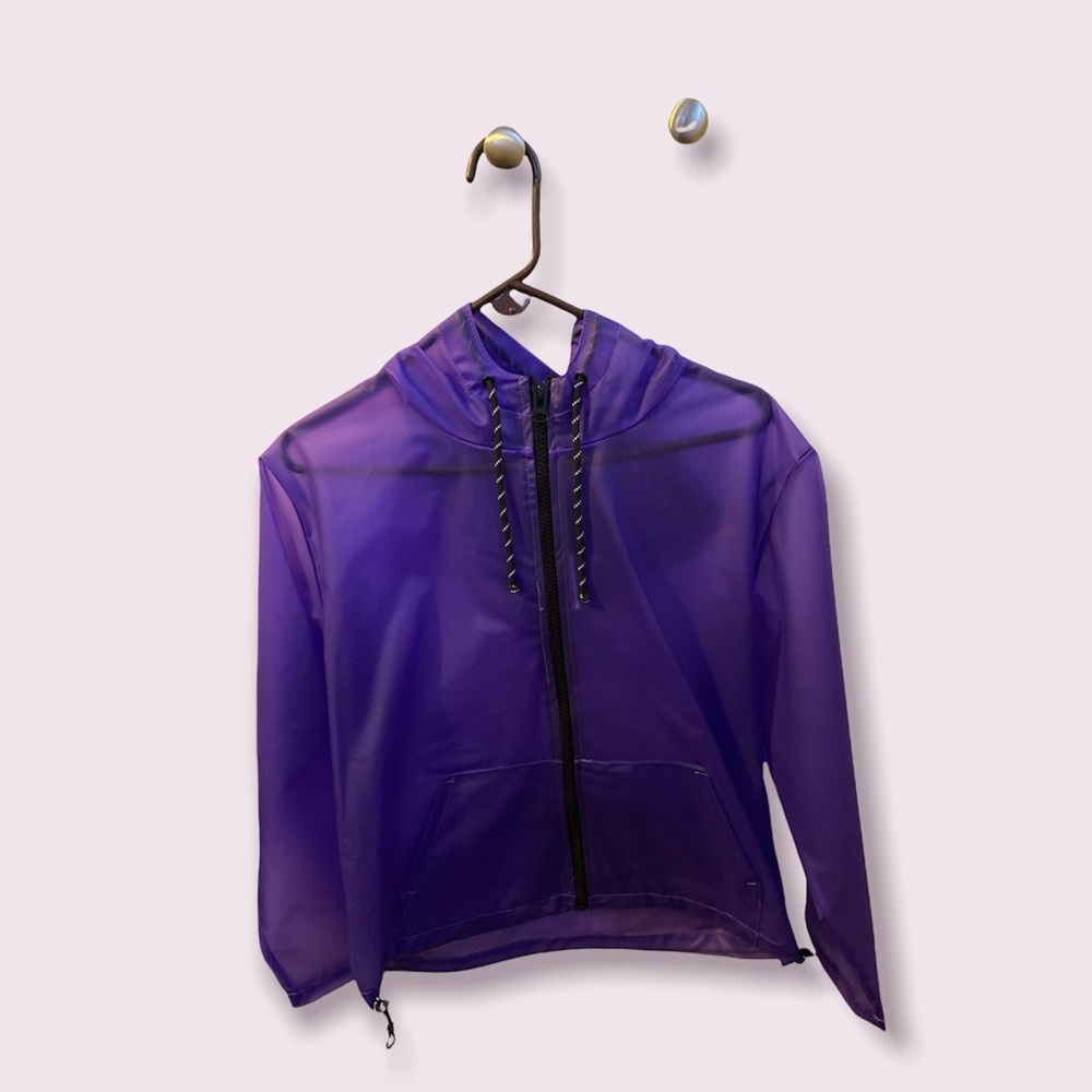Purple Transparent Raincoat